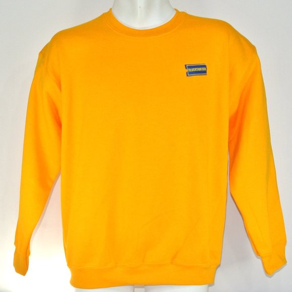 BLOCKBUSTER VIDEO Vintage Yellow Sweatshirt Employee Uniform Shirt NEW - Picture 3 of 10